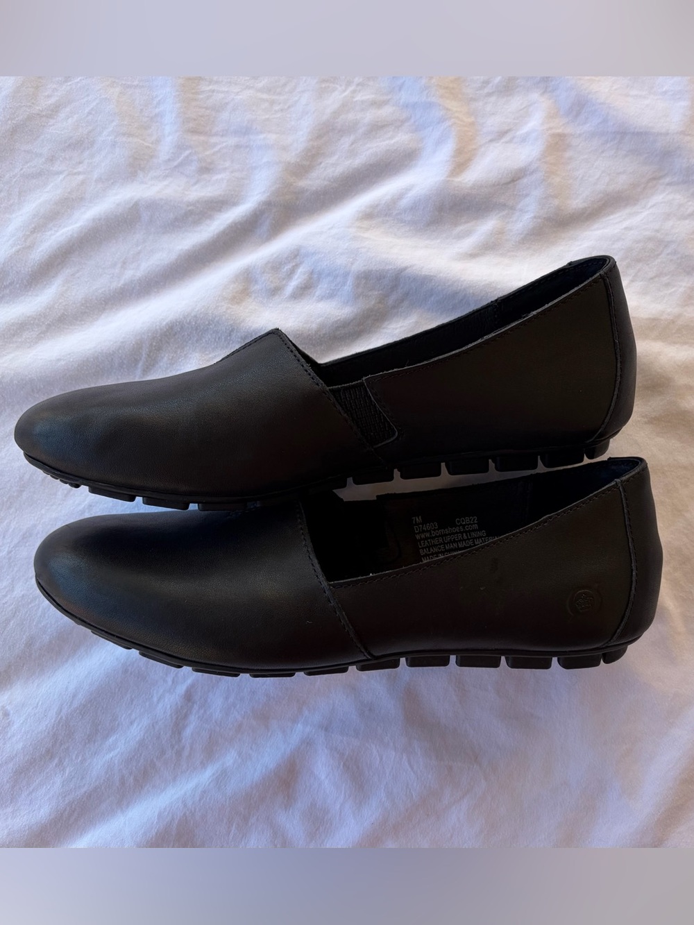 Born Women’s Black Slip-On Comfort Loafers Flats Slides Sz 7 Like New!!